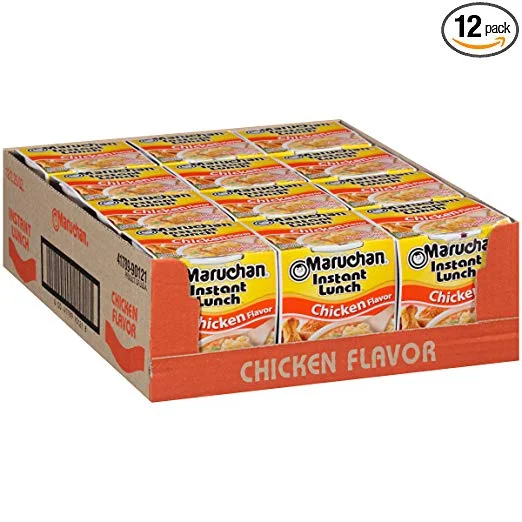 12 PACK OF MARUCHAN INSTANT LUNCH CUP OF NOODLES CHICKEN FLAVOR&nbsp;FOR $3.84