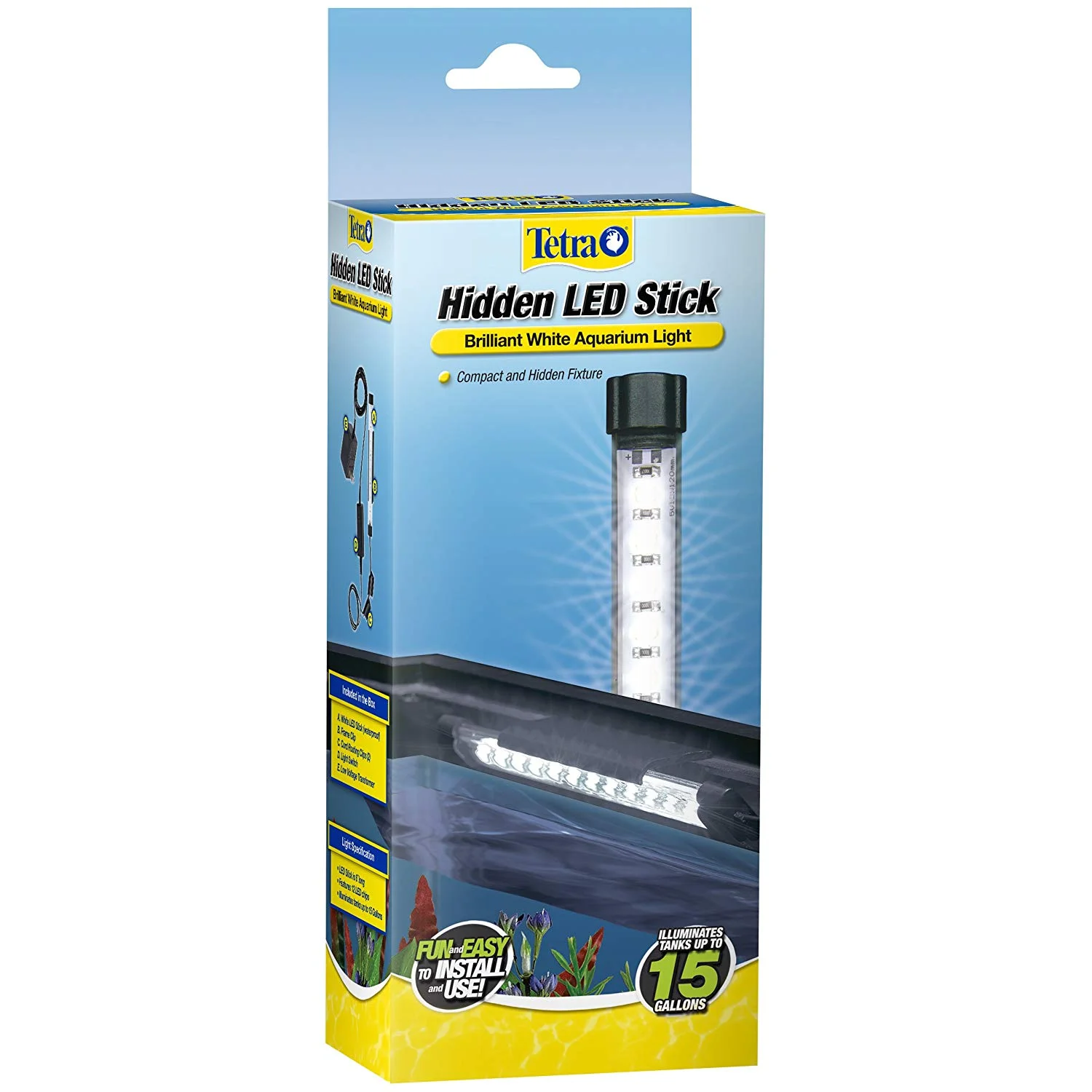 TETRA HIDDEN LED STICK LIGHT FOR AQUARIUMS FOR $5.00