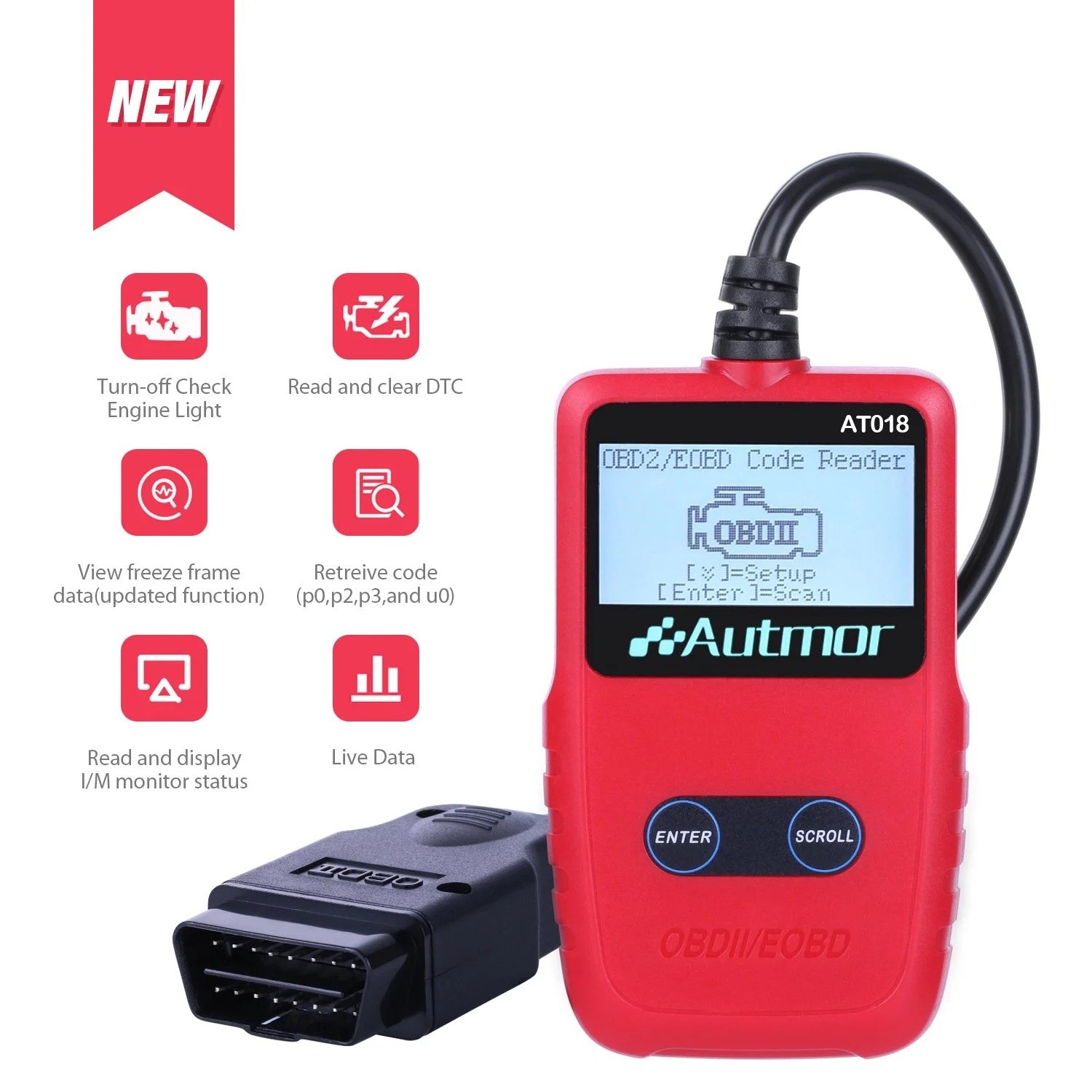 OBD2 SCANNER AUTO CAR OBDII 2 CODE READER FOR $11.99