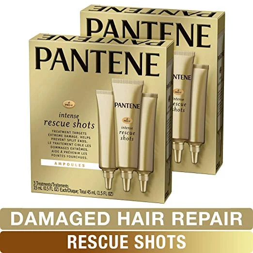 2 PACKS OF PANTENE RESCUE SHOTS HAIR AMPOULES TREATMENT FOR $6.96
