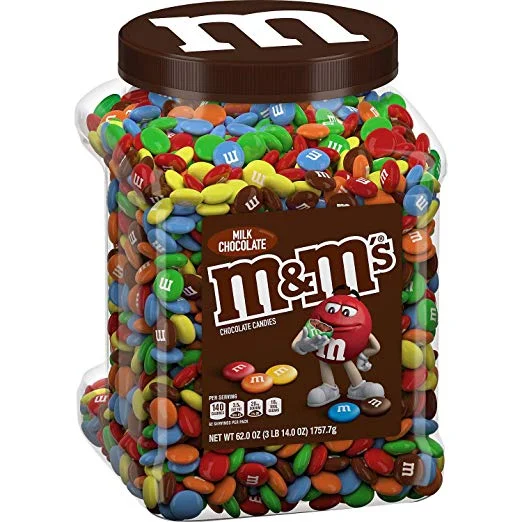 62OZ M&amp;M'S MILK CHOCOLATE CANDIES JAR FOR $9.98