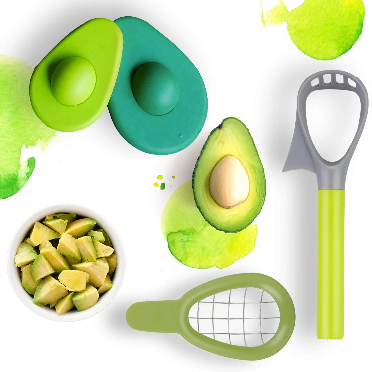 3-IN-1 AVOCADO SLICER WITH AVOCADO SAVER AND AVOCADO CUBE DICER CUTTER FOR $5.99