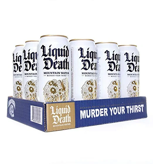 12-PACK OF LIQUID DEATH MOUNTAIN WATER FOR $17.59