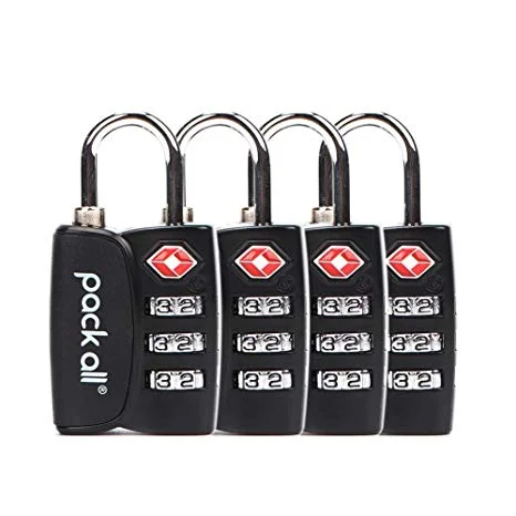 4-PACK OF TSA APPROVED LUGGAGE LOCK 3 DIGIT COMBINATION PADLOCKS FOR $13.99