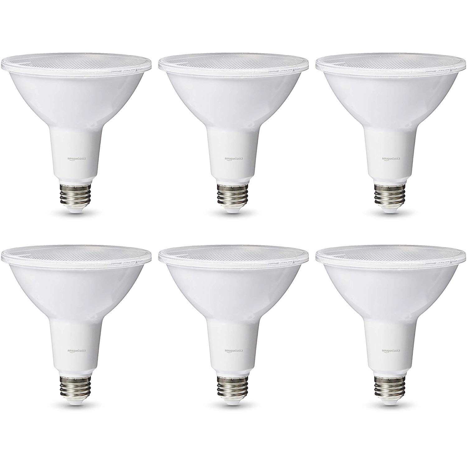 PACK OF 6 AMAZONBASICS 120 WATT 25,000 HOURS DIMMABLE 1200 LUMENS LED LIGHT BULBS FOR $28.86