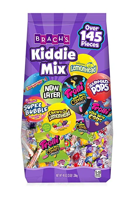 3 POUNDS OF BRACH'S KIDDIE MIX VARIETY PACK INDIVIDUALLY WRAPPED CANDIES FOR $7.96