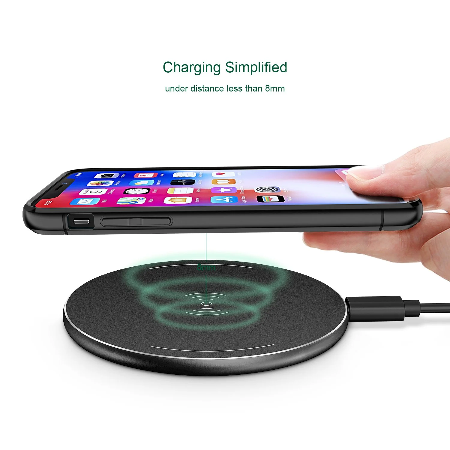 ULTRA SLIM ANTI-SLIP QI WIRELESS CHARGING PAD FOR $4.99