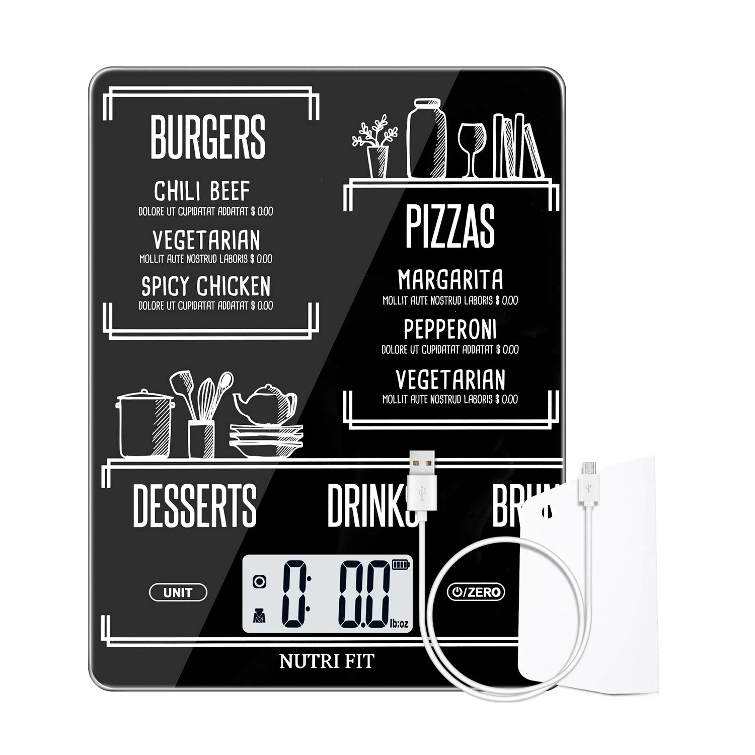 RECHARGEABLE DIGITAL KITCHEN / FOOD SCALE FOR $6.91