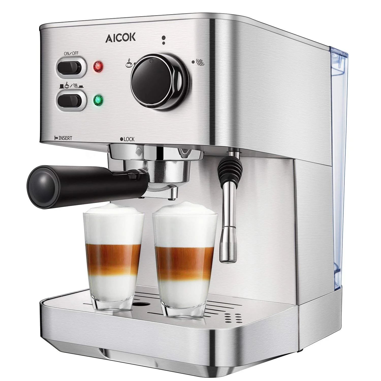 ESPRESSO &amp; CAPPUCCINO COFFEE MAKER WITH MILK STEAMER FROTHER FOR $99.99