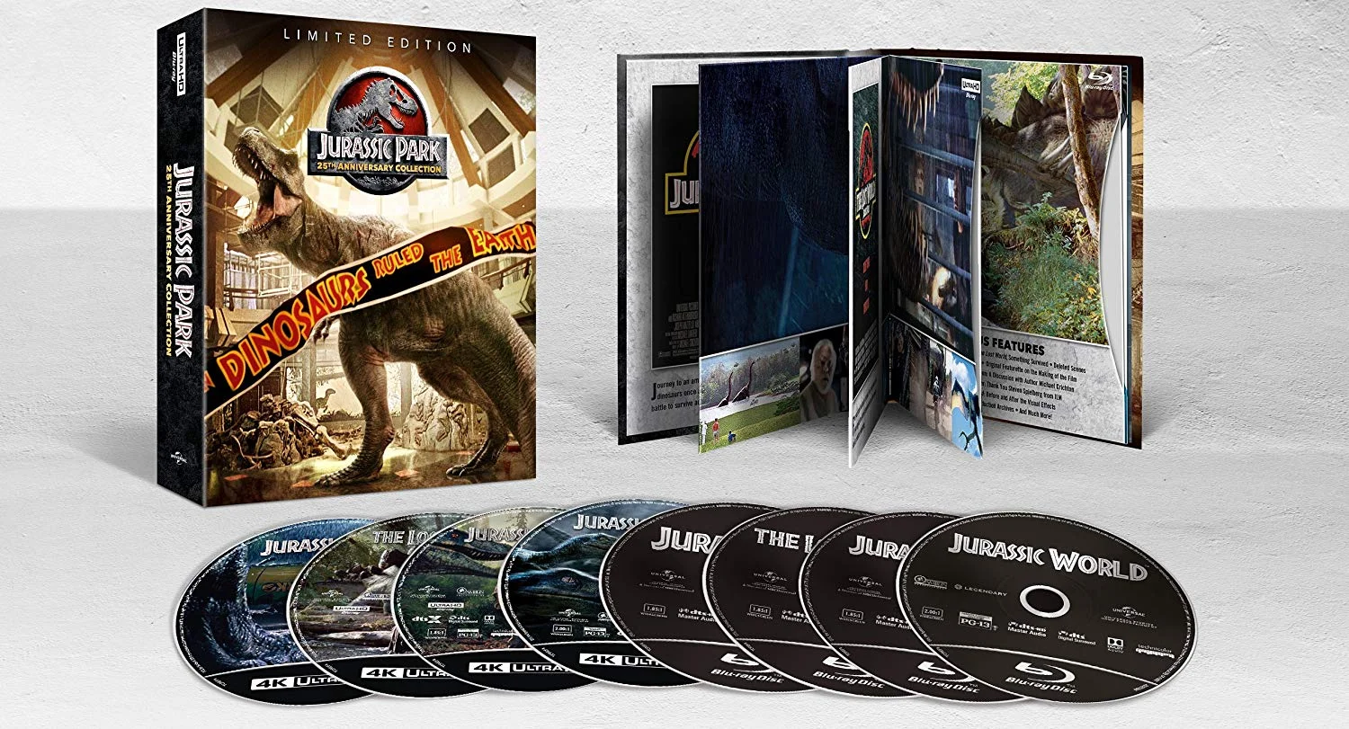 JURASSIC PARK 25TH ANNIVERSARY COLLECTION LIMITED EDITION 4K ULTRA HD + BLU-RAY + DIGITAL FOR $29.99