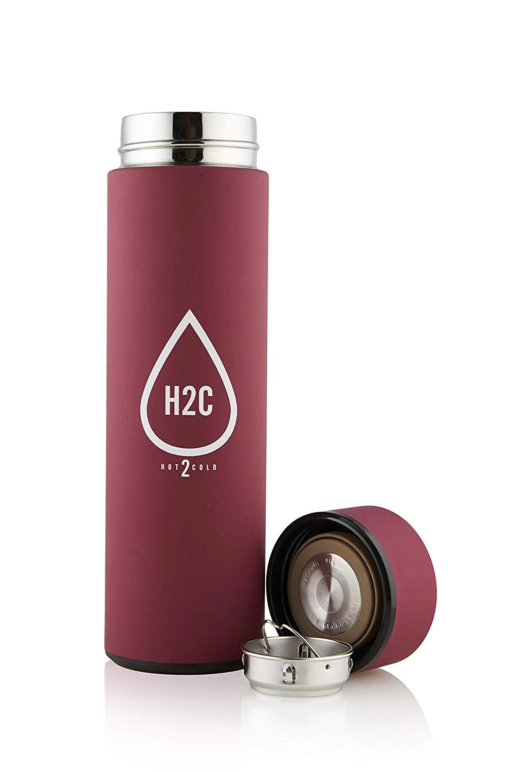 DOUBLE WALL VACUUM INSULATED TRAVEL MUG WITH TEA INFUSER FOR $7.16