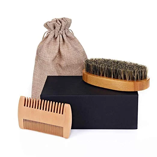 BEARD COMB &amp; BEARD BRUSH SET&nbsp;FOR $6.98
