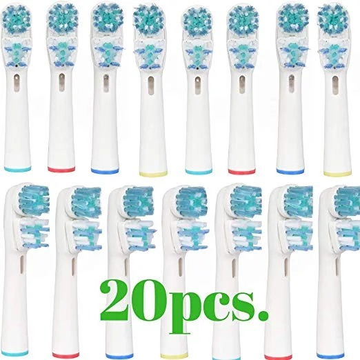 PACK OF 20 DUAL CLEAN REPLACEMENT TOOTHBRUSH HEADS&nbsp;COMPATIBLE WITH ORAL B FOR $8.24