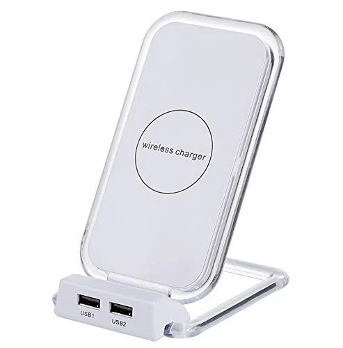 QI WIRELESS CHARGNING STAND WITH 2 USB PORTS FOR $9.32