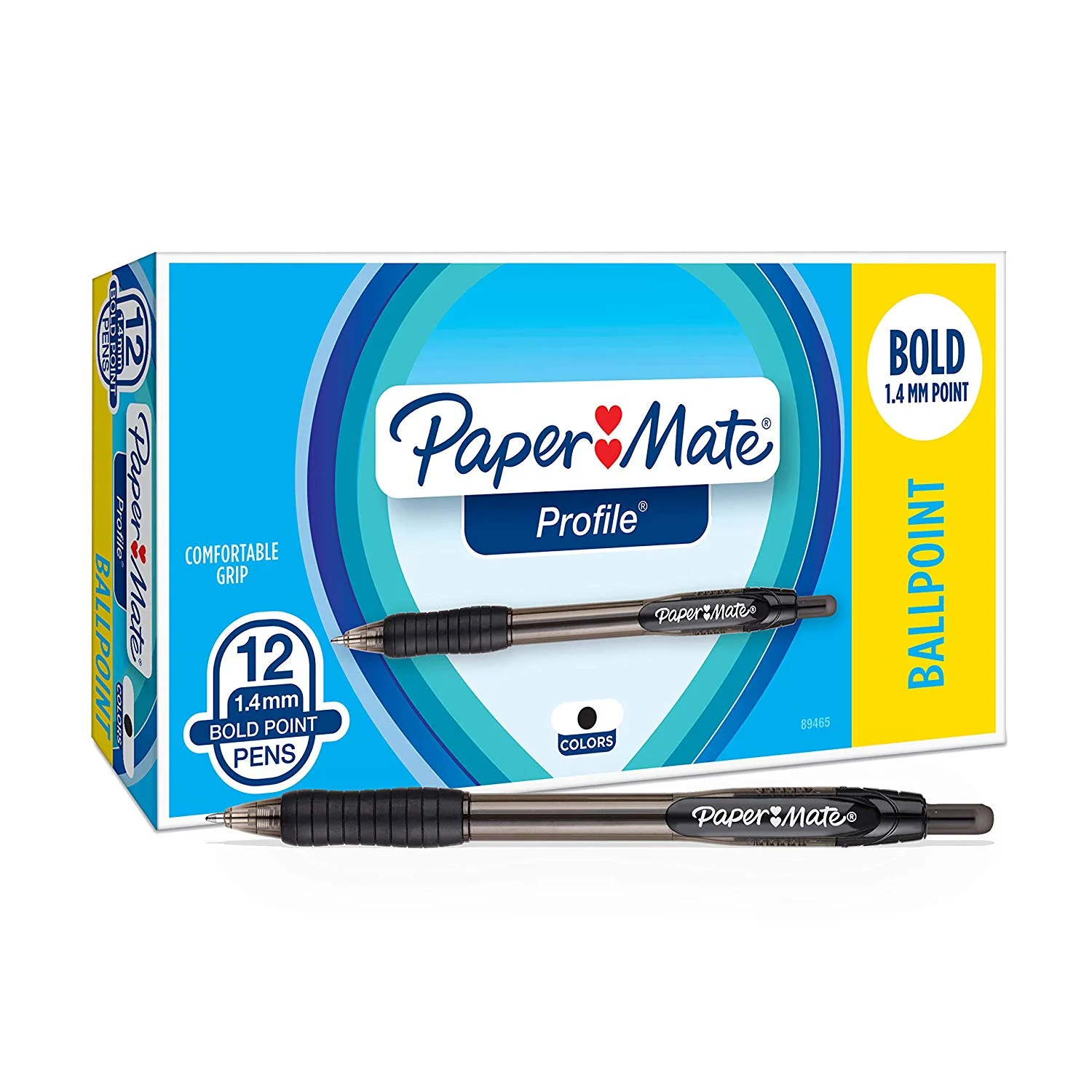 12 PACK OF PAPER MATE PROFILE RETRACTABLE BALLPOINT PENS FOR $4.48