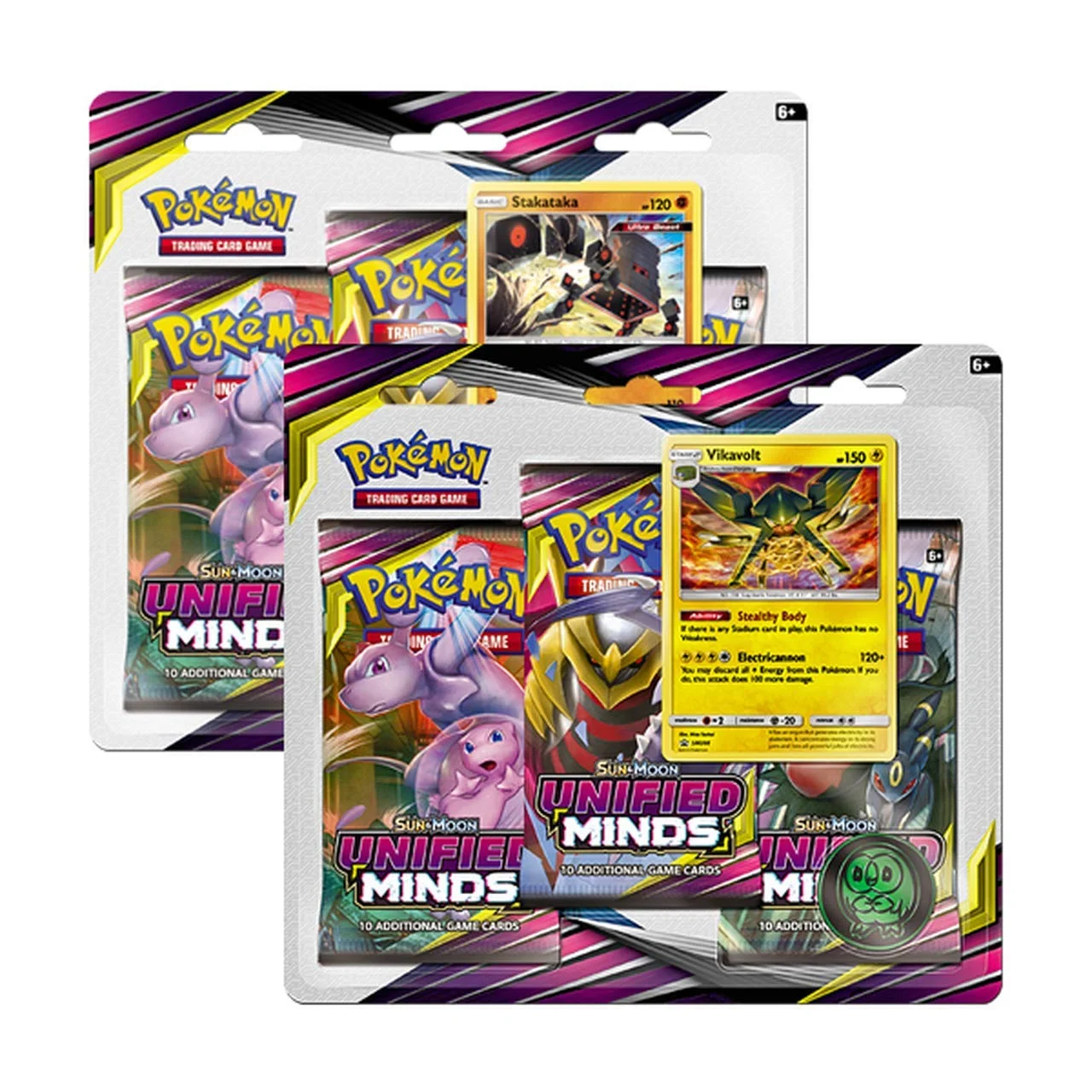 POKÉMON TCG: SUN &amp; MOON—UNIFIED MINDS THREE-BOOSTER BLISTER FOR $10.00