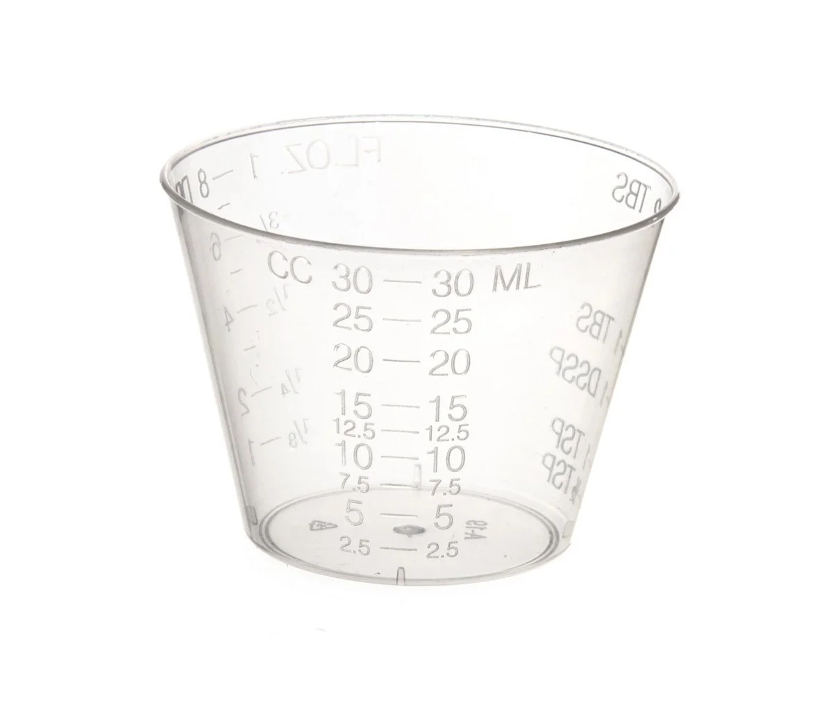 100 PACK OF NON-STERILE GRADUATED PLASTIC MEDICINE CUPS FOR $1.50