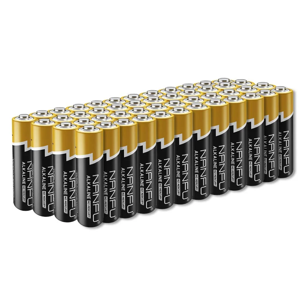 48 LONG LASTING DOUBLE A ALKALINE BATTERIES FOR $7.47
