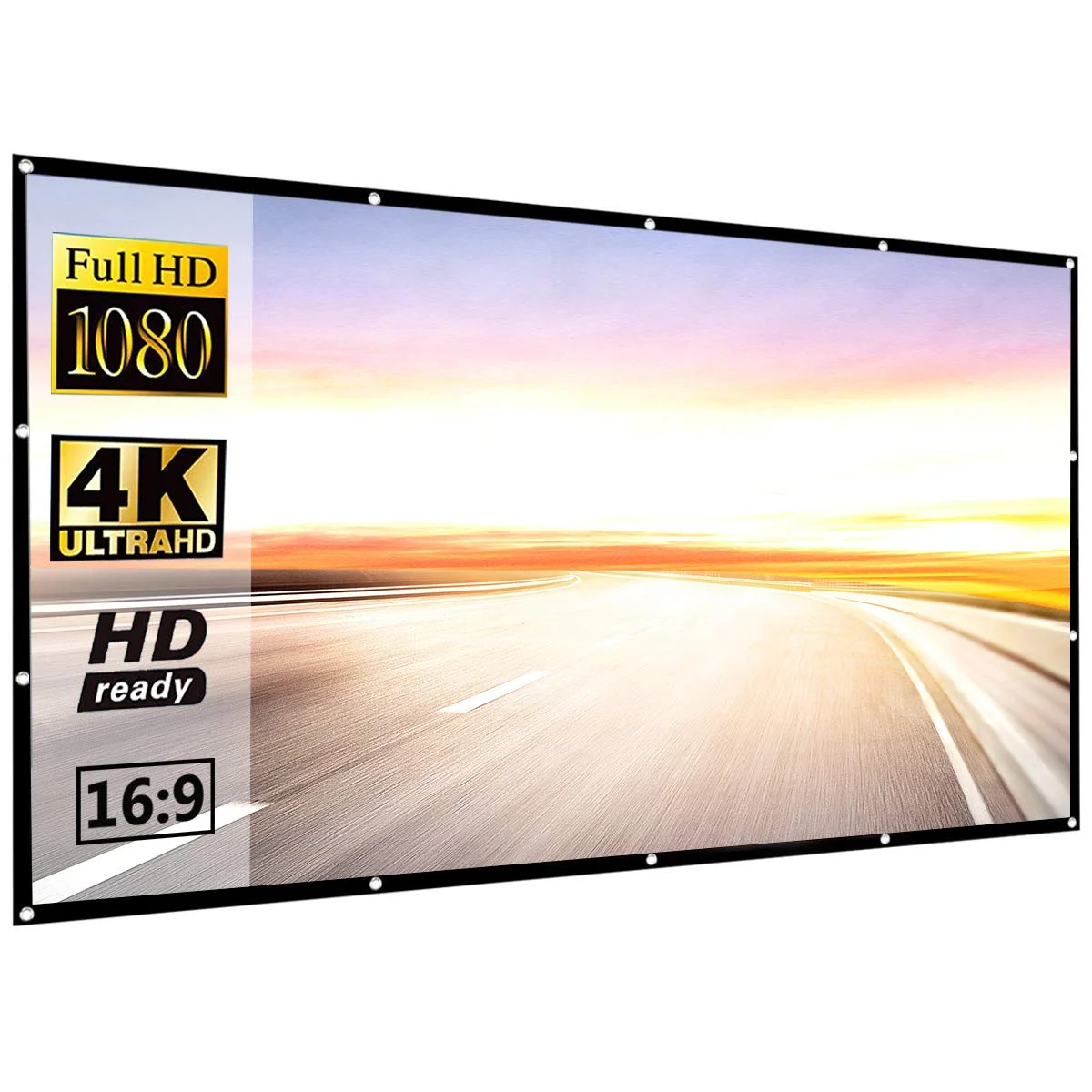 120-INCH 16:9 HD PROJECTOR SCREEN FOR $25.97