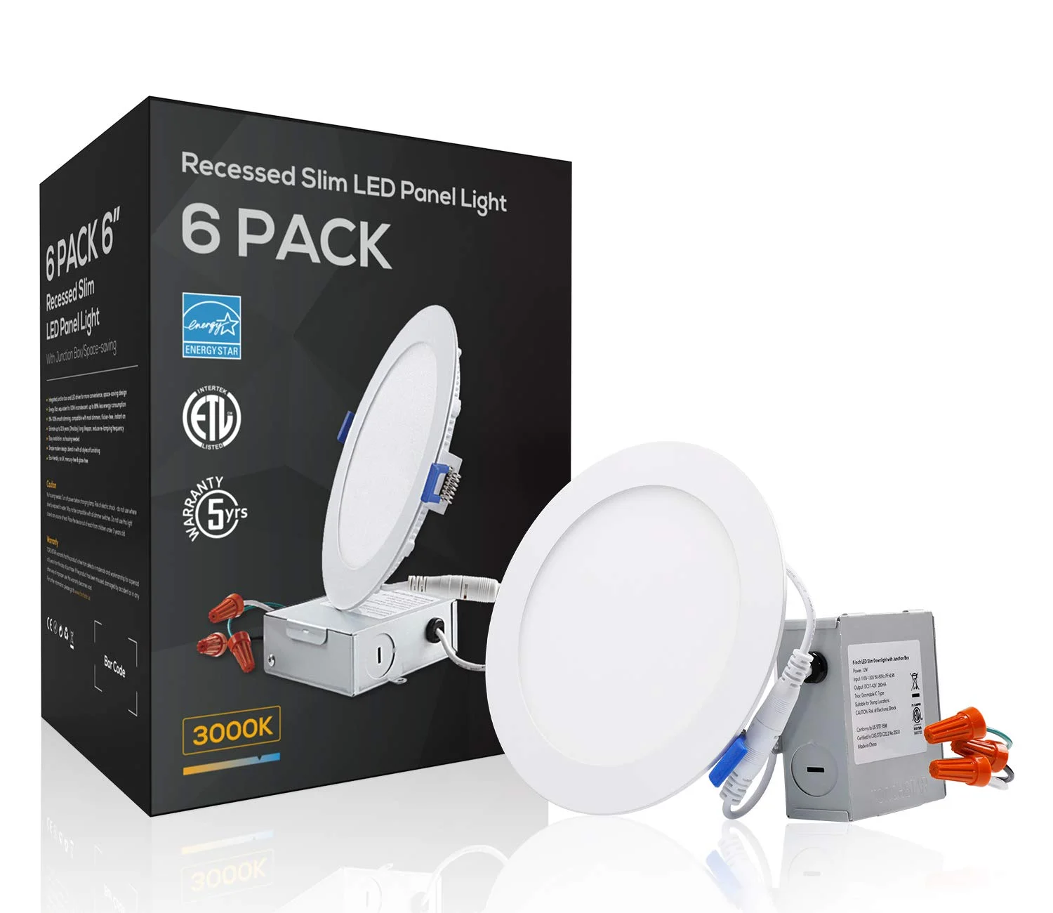 TORCHSTAR 6 INCH LED SLIM RECESSED LIGHTING WITH JUNCTION BOX FOR $61.73