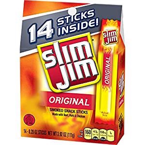 14 COUNT OF SLIM JIM SNACK SIZED SMOKED MEAT STICKS FOR $2.98