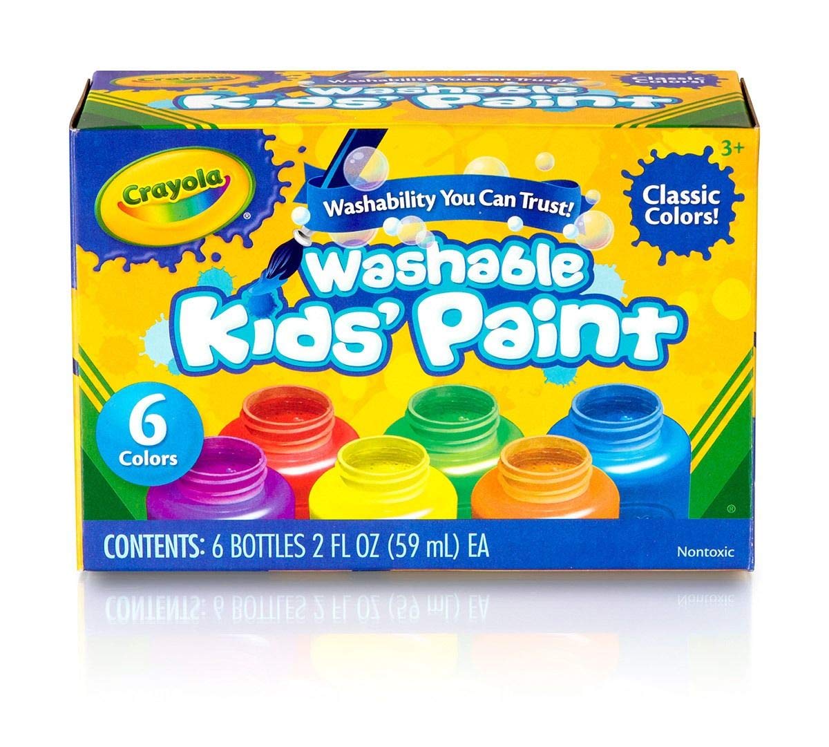 6 PACK OF CRAYOLA WASHABLE KIDS PAINT FOR $3.99