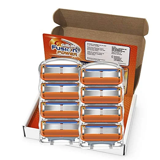 8 GILLETTE FUSION POWER MEN'S RAZOR BLADES REFILLS FOR $11.99