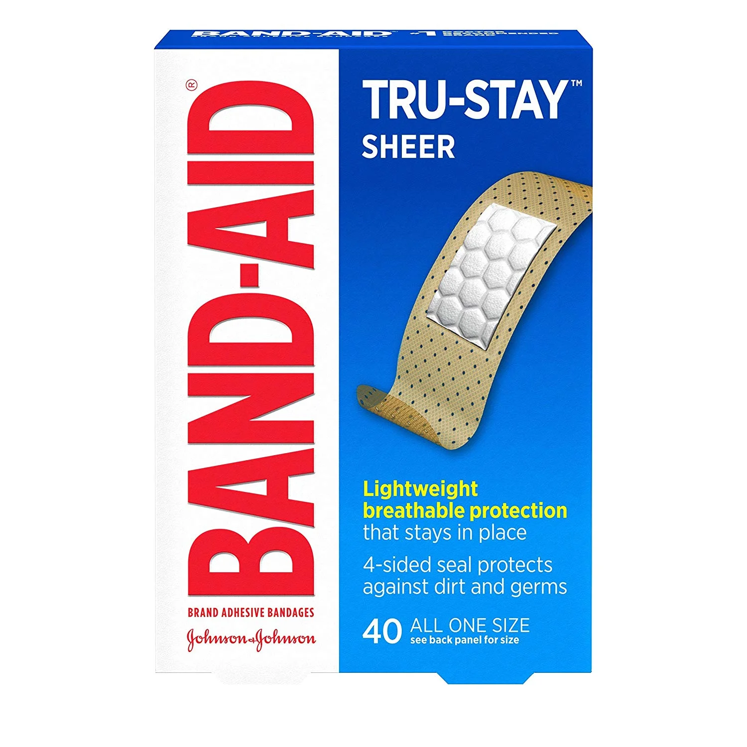 BAND-AID BRAND TRU-STAY SHEER STRIPS ADHESIVE BANDAGES FOR $1.49