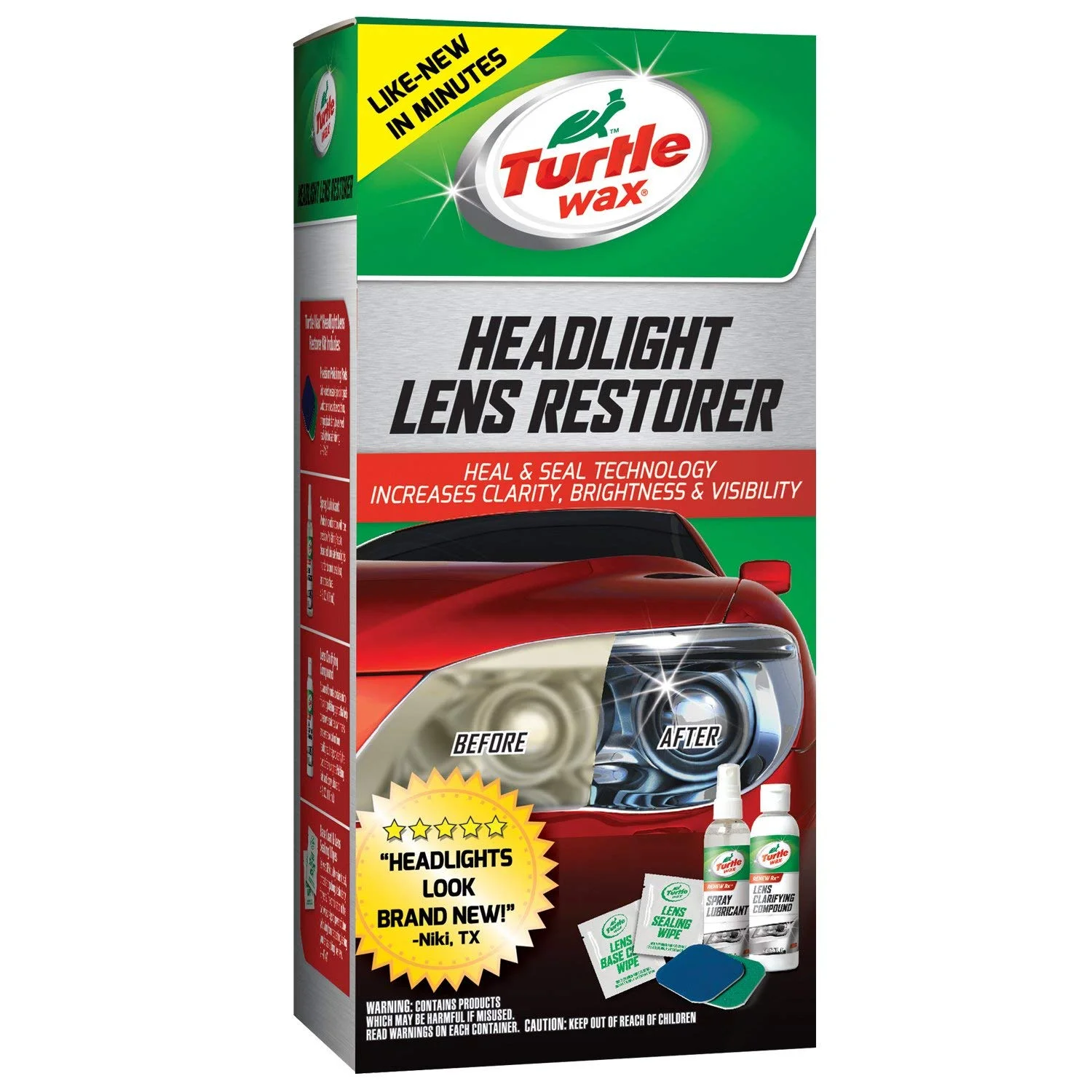 TURTLE WAX HEADLIGHT LENS RESTORER KIT FOR $5.12