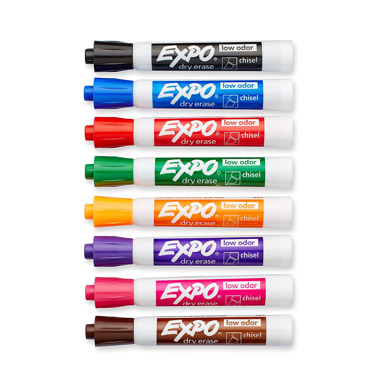 8 PACK OF EXPO LOW ODOR DRY ERASE MARKERS FOR $5.74