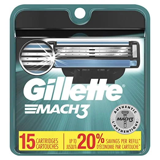 15 PACK OF GILLETTE MACH3 MEN’S RAZOR BLADE REFILLS FOR $16.99