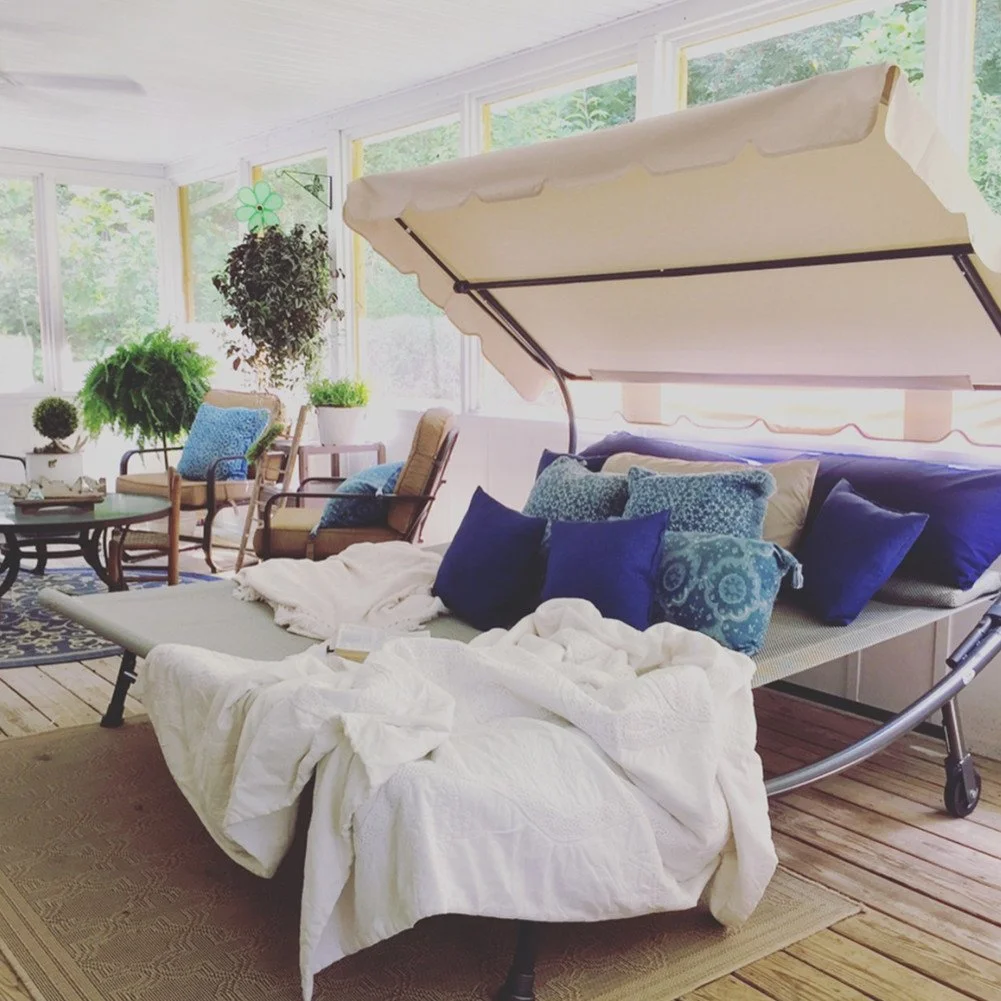 OUTDOOR PORTABLE DOUBLE CHAISE LOUNGE FOR $169.00