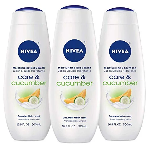 3 PACK OF NIVEA CARE &amp; CUCUMBER MOISTURIZING BODY WASH&nbsp;FOR $14.80
