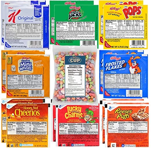 KELLOGG'S &amp; GENERAL MILLS CEREAL BOWL VARIETY FOR $17.76