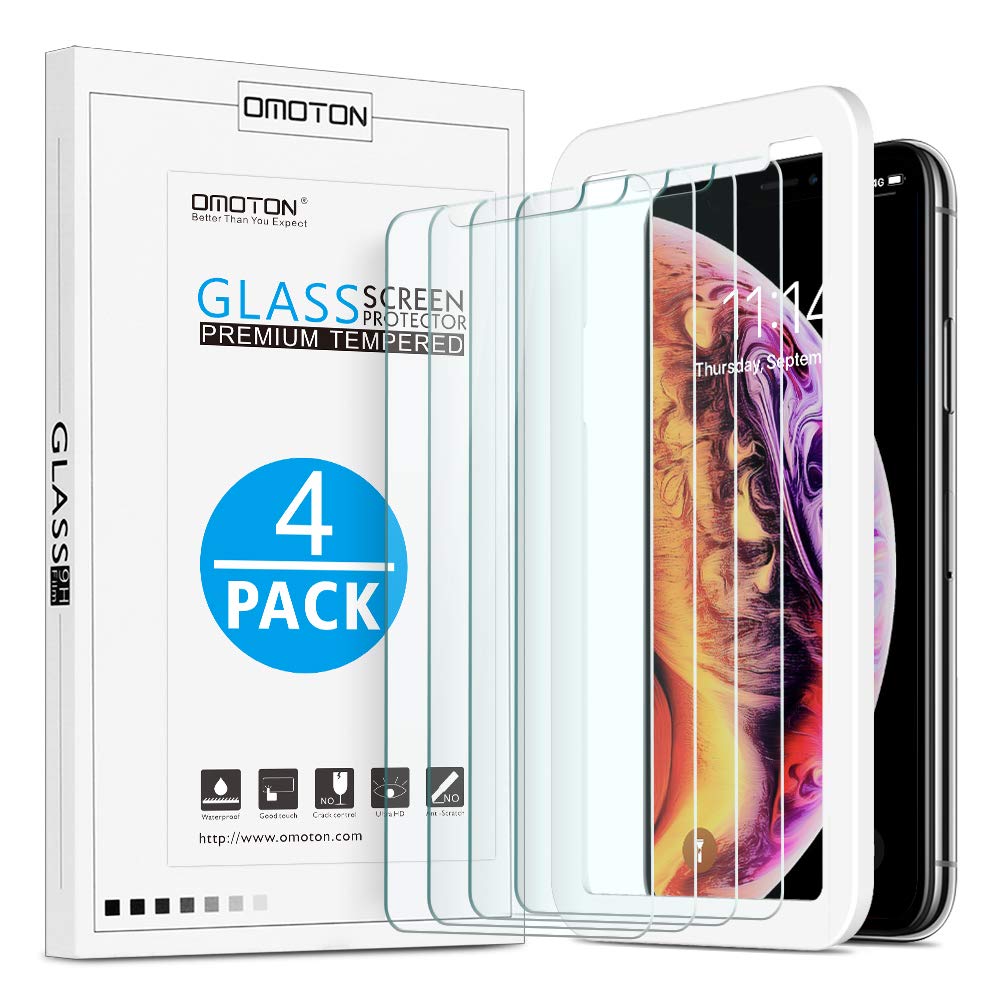4 PACK OF IPHONE XS / X TEMPERED SCREEN PROTECTORS FOR $3.99
