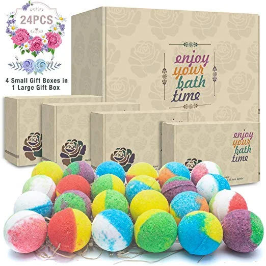 24 PACK OF NATURAL &amp; ORGANIC BATH BOMBS FOR $17.28