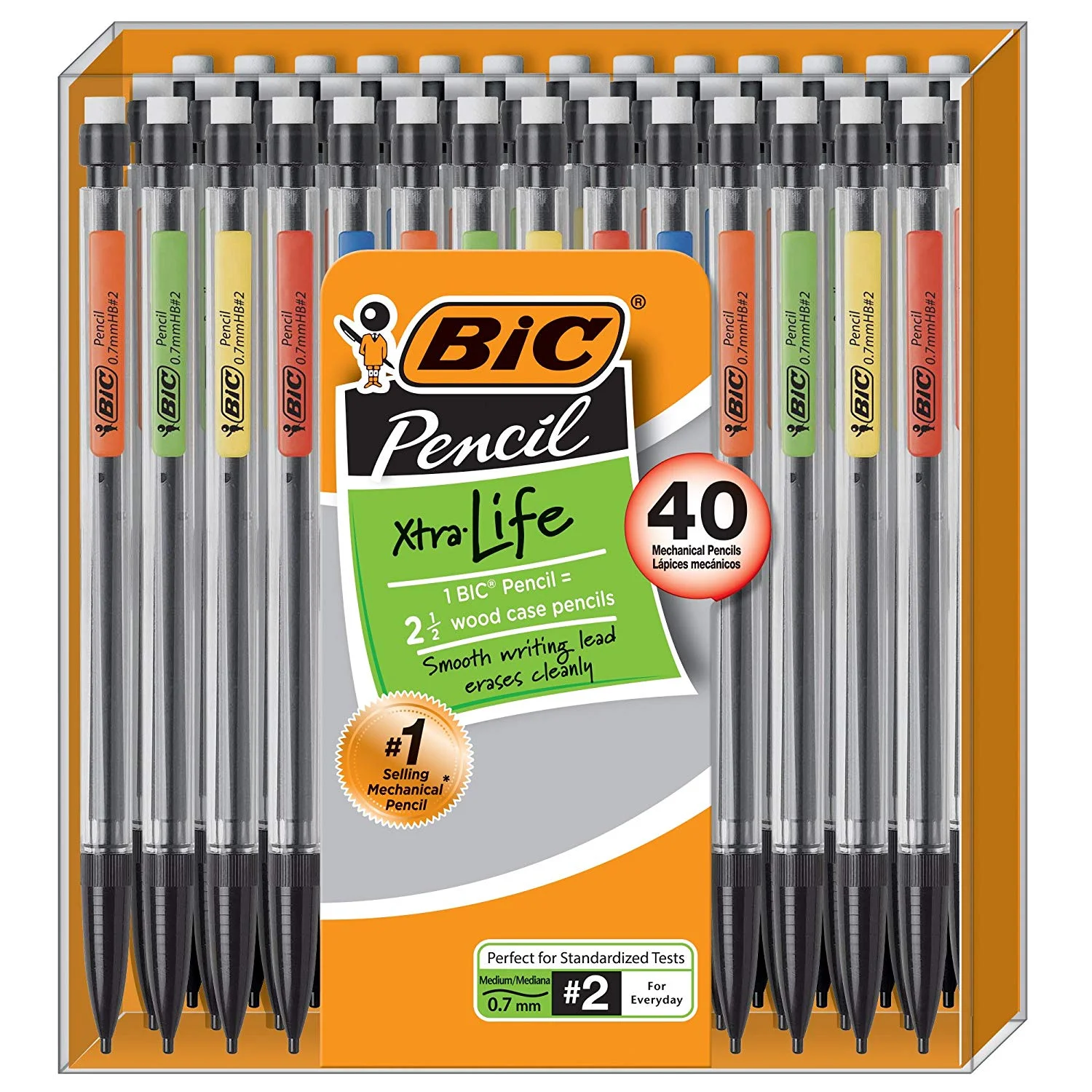 40 PACK OF BIC XTRA-LIFE MECHANICAL PENCILS FOR $6.63