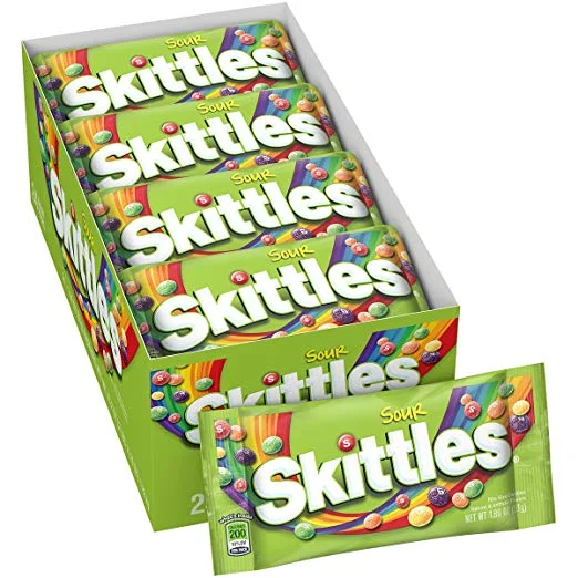 24 PACKS OF SKITTLES SOUR CANDY FOR $13.19