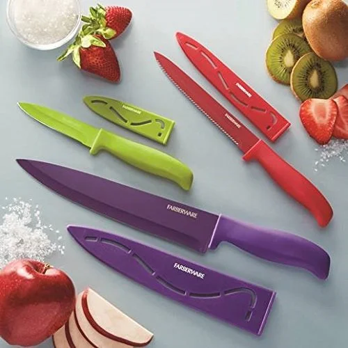 FARBERWARE CLASSIC COLOR KITCHEN KNIFE SET FOR $7.77