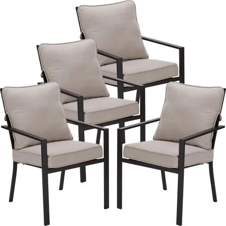 SET OF 4 MAINSTAYS RICHMOND HILLS PATIO DINING CHAIRS FOR $79.47