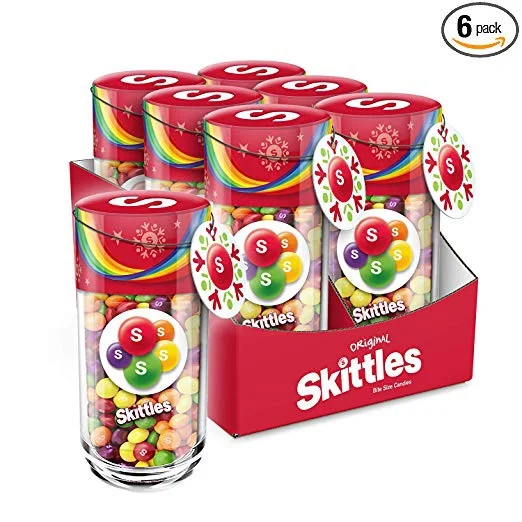 6 PACK OF SKITTLES 13OZ JARS FOR $9.57