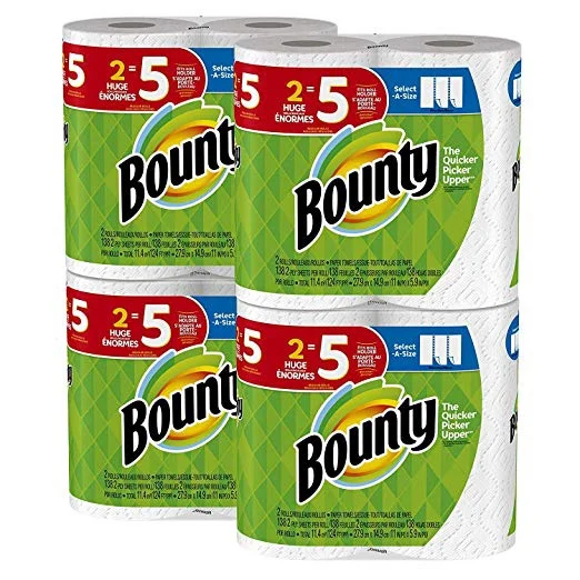 24 HUGE ROLLS OF BOUNTY SELECT-A-SIZE PAPER TOWELS FOR $40.07