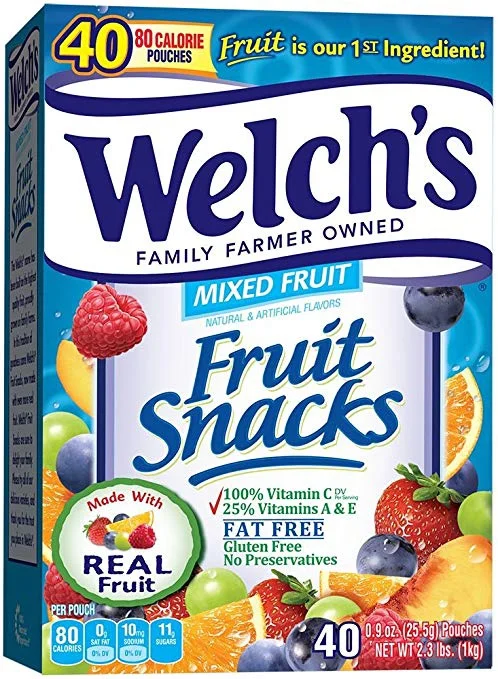 WELCH'S FRUIT SNACKS - MIXED (40 BAGS) FOR $5.69