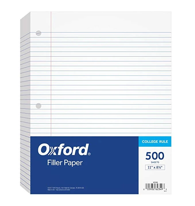 500 SHEETS OF COLLEGE RULE PAPER FOR $9.50