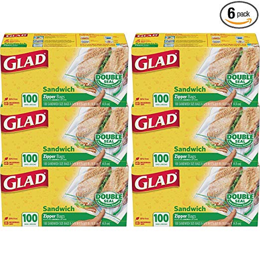 600 GLAD SANDWICH SIZE STORAGE BAGS FOR $16.14