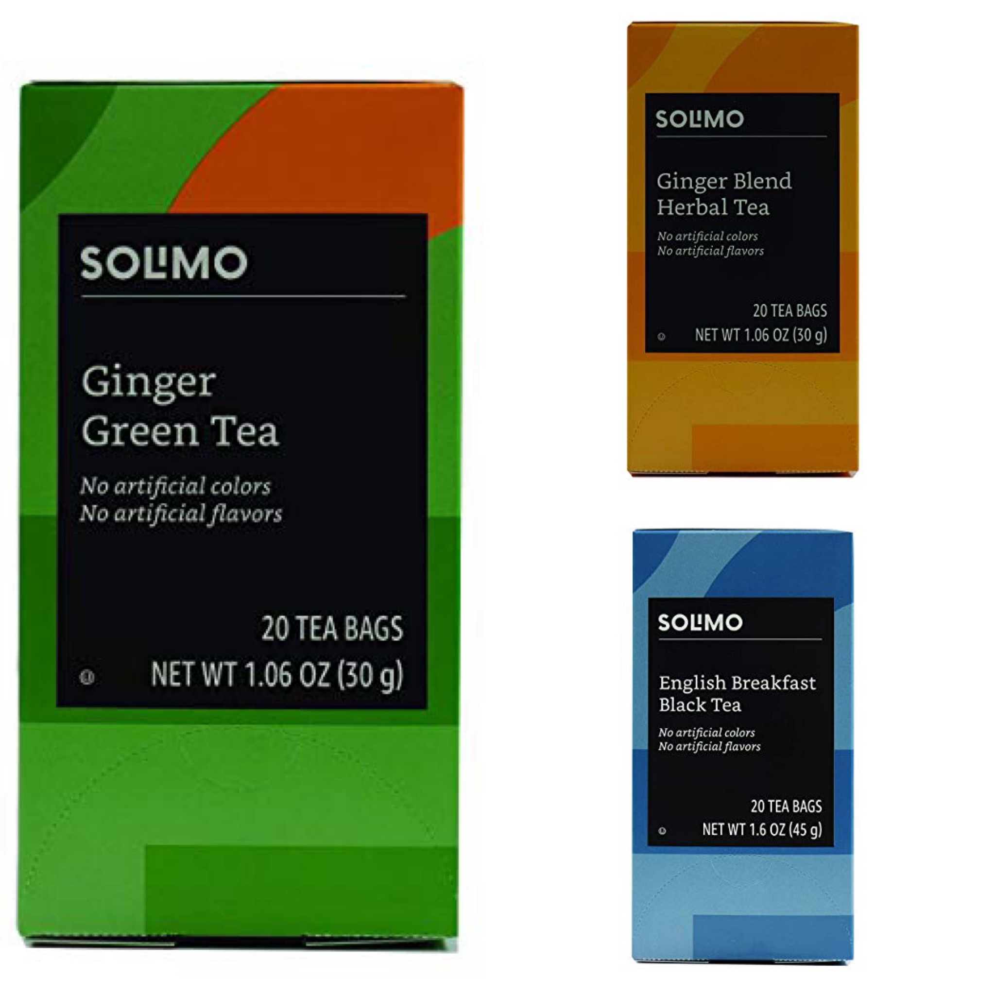 20 BAGS OF AMAZON BRAND SOLIMO TEA BAGS FOR $1.51