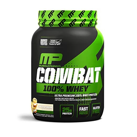 2-POUNDS OF MUSCLEPHARM COMBAT 100% WHEY PROTEIN POWDER, COOKIES N’ CREAM FOR $16.41