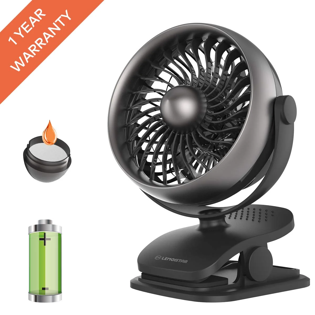 BATTERY OPERATED CLIP ON FAN FOR $7.99