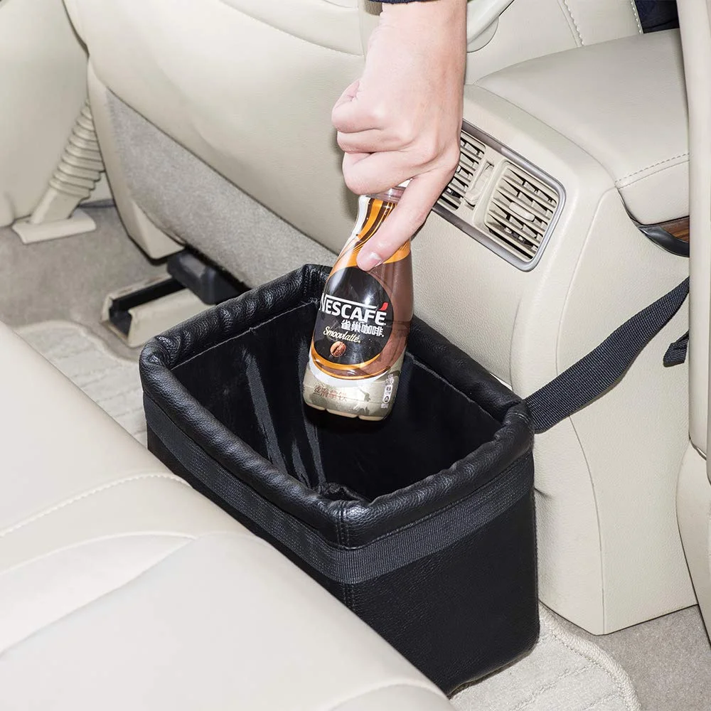 LEATHER CAR TRASH CAN FOR $10.99