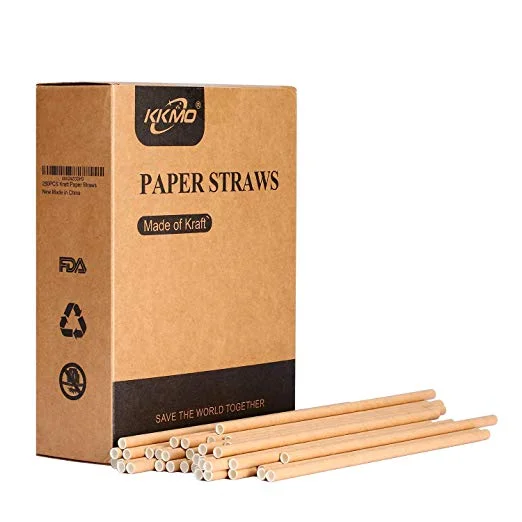 250 PACK DYE-FREE BIODEGRADABLE PREMIUM PAPER STRAWS FOR $6.49